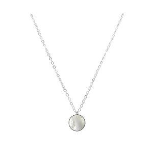 Kinsley Armelle Goddess Collection - Silver Mother of Pearl Necklace